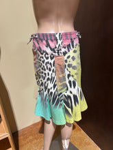 Load image into Gallery viewer, Just Cavalli Roberto Cavalli Pastel Denim Cheetah Print Skirt Knee Length IT 44/ US 8