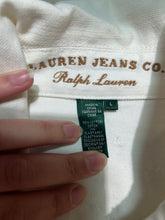 Load image into Gallery viewer, Ralph Lauren White Denim Jacket with Beading Detail Western Style Size L