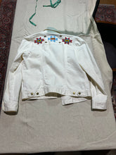 Load image into Gallery viewer, Ralph Lauren White Denim Jacket with Beading Detail Western Style Size L