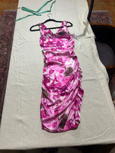 Load image into Gallery viewer, Versace Bright Pink Floral 100% silk Sheath Dress Size US 8/ IT 44