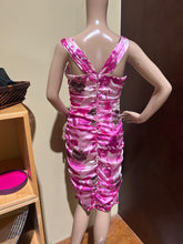 Load image into Gallery viewer, Versace Bright Pink Floral 100% silk Sheath Dress Size US 8/ IT 44