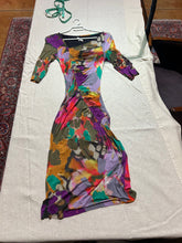 Load image into Gallery viewer, Etro Milano Asymmetrical Multicolor Bodycon Midi Dress Size US 6/ IT 42