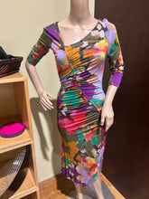 Load image into Gallery viewer, Etro Milano Asymmetrical Multicolor Bodycon Midi Dress Size US 6/ IT 42