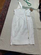 Load image into Gallery viewer, Roland Mouret White Asymmetrical Shoulder Knit Dress Size US 8/ IT 44/ UK 12