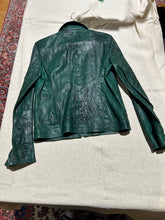Load image into Gallery viewer, Dolce and Gabbana 2000s Deep Green Leather Jacket US 8/ IT 44/ UK 12