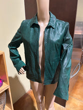 Load image into Gallery viewer, Dolce and Gabbana 2000s Deep Green Leather Jacket US 8/ IT 44/ UK 12
