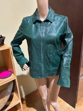 Load image into Gallery viewer, Dolce and Gabbana 2000s Deep Green Leather Jacket US 8/ IT 44/ UK 12