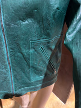 Load image into Gallery viewer, Dolce and Gabbana 2000s Deep Green Leather Jacket US 8/ IT 44/ UK 12