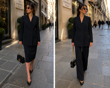 Load image into Gallery viewer, Giorgio Armani Black Suit Set (Blazer, Pants and Skirt) Size IT 42/ US 6
