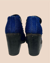 Load image into Gallery viewer, Rag &amp; Bone Blue Hide Loafer Heels Size 37

