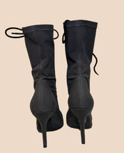Load image into Gallery viewer, Yeezy Season 7 Black Canvas Lace Up Boots Size 37
