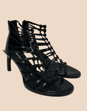 Load image into Gallery viewer, Ann Demeulemeester Black Gladiator Sandal Size 37
