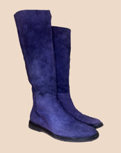 Load image into Gallery viewer, RARE: Jimmy Choo Purple Suede Riding Boots Size 38
