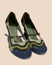 Load image into Gallery viewer, RARE: Vintage Prada Spring Summer 2008 Fairy Collection Heels With Sculpted Heel
