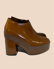 Load image into Gallery viewer, Calvin Klein Brown Platform Booties Size 37
