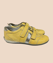 Load image into Gallery viewer, RARE: Butter Yellow Prada Velcro Eurocore Sneakers
