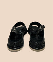 Load image into Gallery viewer, Pons Quintana Woven Black Leather Sandal Size 39
