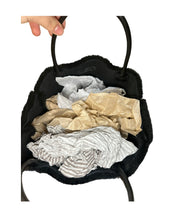 Load image into Gallery viewer, Sheepskin Fur Black Tote Bag
