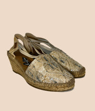 Load image into Gallery viewer, Montane White Beaded Espadrilles Size 39

