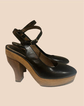 Load image into Gallery viewer, Marni Slingback Wooden Heels
