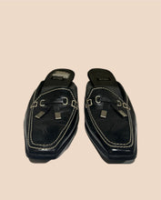 Load image into Gallery viewer, Stuart Weitzman Contrast Stitch Mule Loafer Size 7.5

