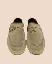 Load image into Gallery viewer, Lorno Piana Womens Suede Gray Loafers Rubber Heel Size IT 39
