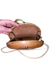Load image into Gallery viewer, Wooden Oval Mini Shoulder Bag
