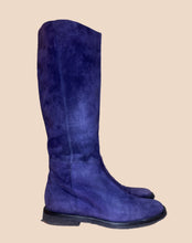Load image into Gallery viewer, RARE: Jimmy Choo Purple Suede Riding Boots Size 38
