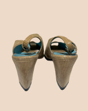 Load image into Gallery viewer, Thierry Rabotin Beige Suede Peep Toe Heels Size IT 39
