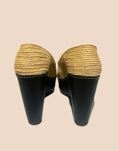 Load image into Gallery viewer, CarvenxRobert Clergerie Woven Raffia Wedge Sandals
