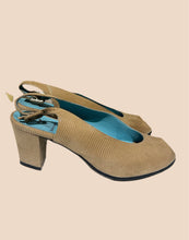 Load image into Gallery viewer, Thierry Rabotin Beige Suede Peep Toe Heels Size IT 39
