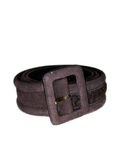 Load image into Gallery viewer, Giorgio Armani Brown Suede Braided Belt 34 Inches
