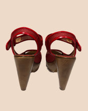Load image into Gallery viewer, Sergio Rossi Red Sandal Heels
