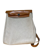 Load image into Gallery viewer, RARE: Vintage Hermes Herbag Backpack With Interchangeable Sizes Canvas and Leather

