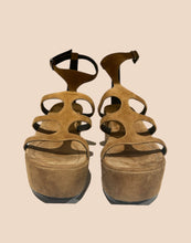Load image into Gallery viewer, Barbara Bui Suede Roman Platform Sandals
