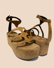 Load image into Gallery viewer, Barbara Bui Suede Roman Platform Sandals
