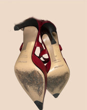 Load image into Gallery viewer, Sergio Rossi Red Leather Heels Size 37
