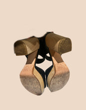 Load image into Gallery viewer, Chloe Leather Platform Wooden Sandals

