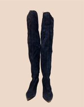 Load image into Gallery viewer, Dolce &amp; Gabbana Over the Knee Suede Stilettos Size 37.5
