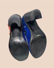 Load image into Gallery viewer, Rag &amp; Bone Blue Hide Loafer Heels Size 37
