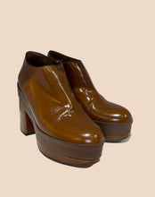 Load image into Gallery viewer, Calvin Klein Brown Platform Booties Size 37
