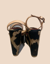 Load image into Gallery viewer, Giambattista Valli Wedge Leopard Sandals Size 37
