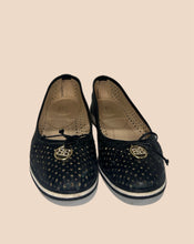 Load image into Gallery viewer, Baldinini Black and White Contrast Leather Flats Size 39
