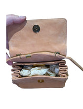 Load image into Gallery viewer, Mario Valentino Peach Suede Shoulder/ Crossbody Micro Bag
