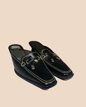 Load image into Gallery viewer, Stuart Weitzman Contrast Stitch Mule Loafer Size 7.5
