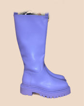 Load image into Gallery viewer, Monki Light Platform Purple Rain Boots Size 39
