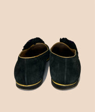 Load image into Gallery viewer, Maude Frizon Suede Pompom Loafers Size 38.5
