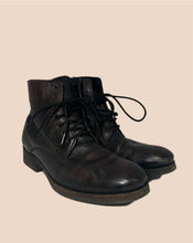 Load image into Gallery viewer, All Saints Dark Brown Combat Boots Size 38
