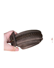 Load image into Gallery viewer, Giorgio Armani Brown Suede Braided Belt 34 Inches
