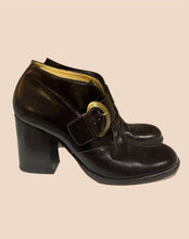 Load image into Gallery viewer, RARE: Clone Italia Buckle Brown Leather Heels
